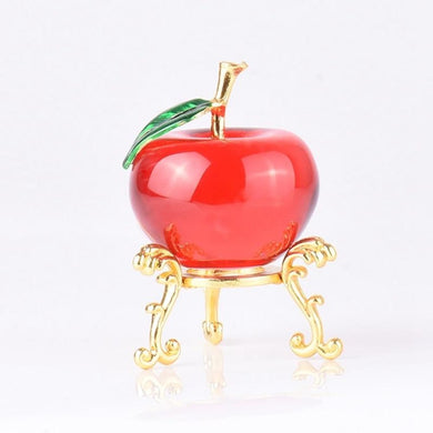 Luck Enhancer Auspicious Red Apple Crystal