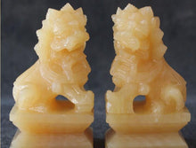 Yellow Jade Carving Foo Fu Dog For Protection