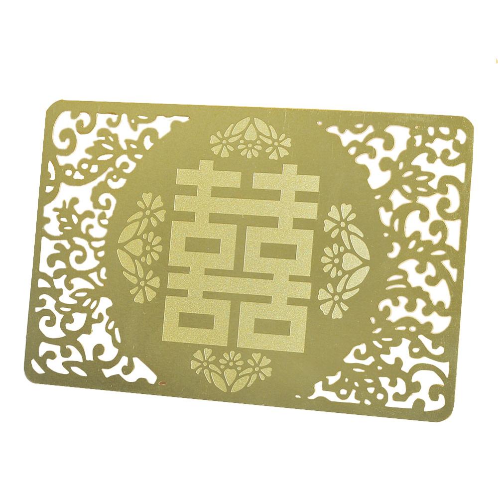 LOVE ENHANCER Gold Double Happiness Card Keep with you to attract love