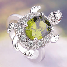 Wealth Enhancer Ava Turtle Crystal Stone Ring