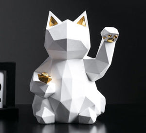 Wealth Enhancer Waving Cat signifies money coming in face towards the front of your house or door